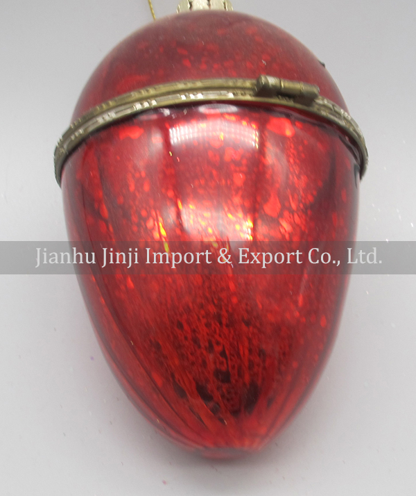 Glass easter egg with colour paint