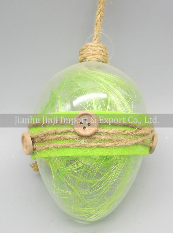 Glass easter egg with colour paint