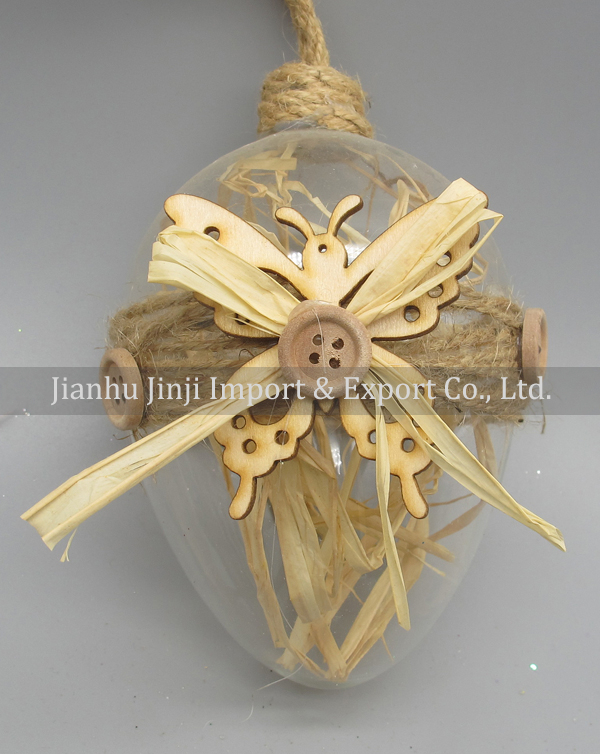 Glass easter egg with colour paint