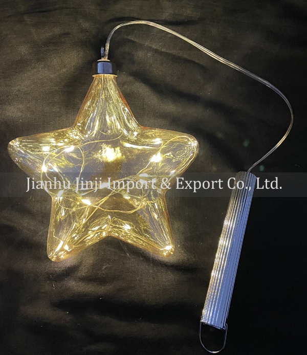 Glass decoration with led light