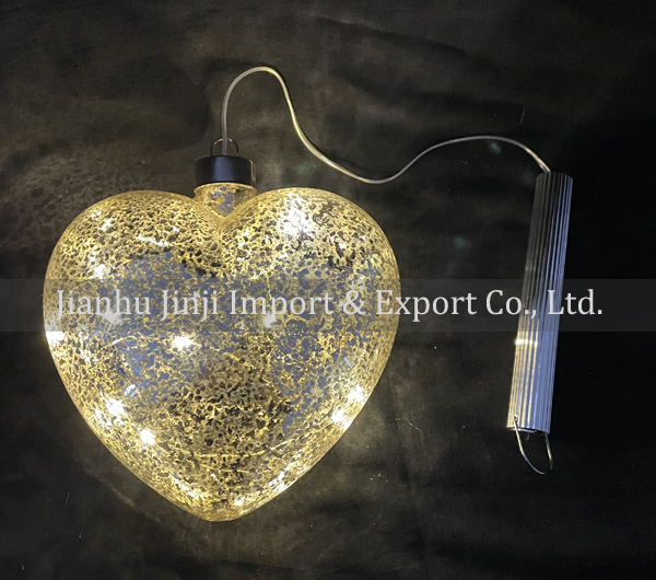 Glass decoration with led light
