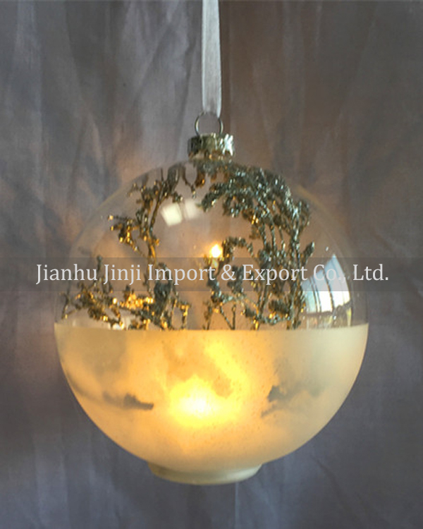 Glass ball with led light