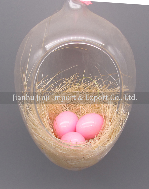 Glass easter egg with colour paint