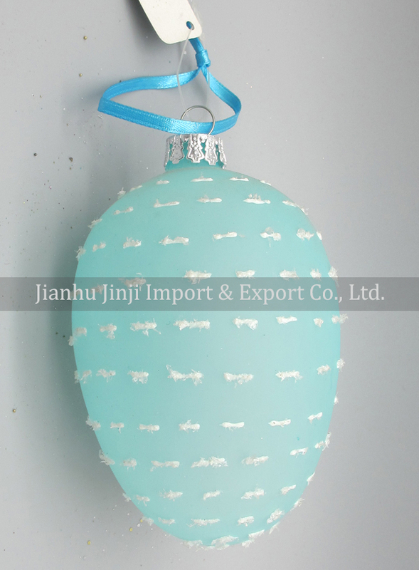 Glass easter egg with colour paint