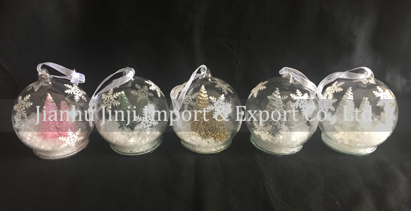 Christmas glass pendent