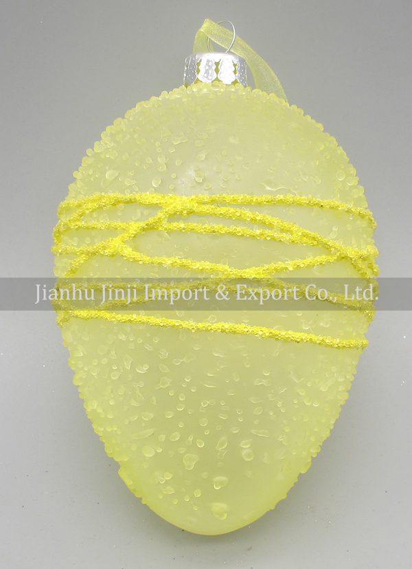 Glass easter egg with colour paint