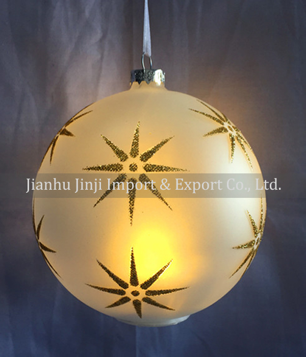 Glass ball with led light