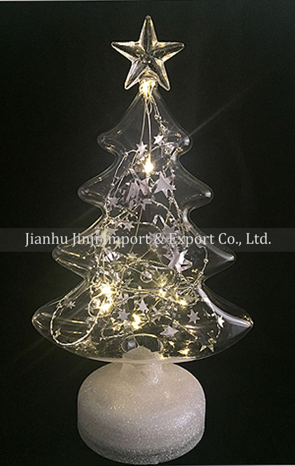 Glass tree with led decoration