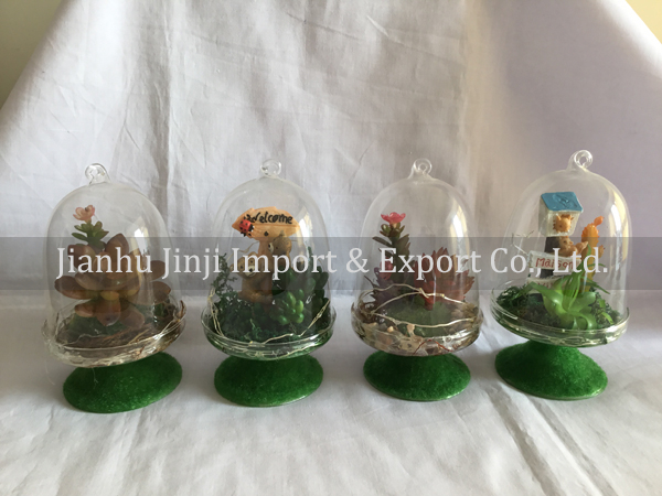 Glass artificial plant