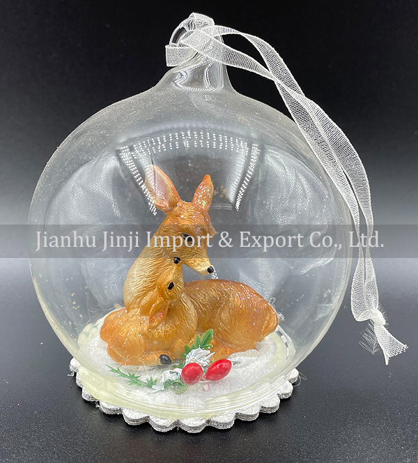 Christmas glass pendent