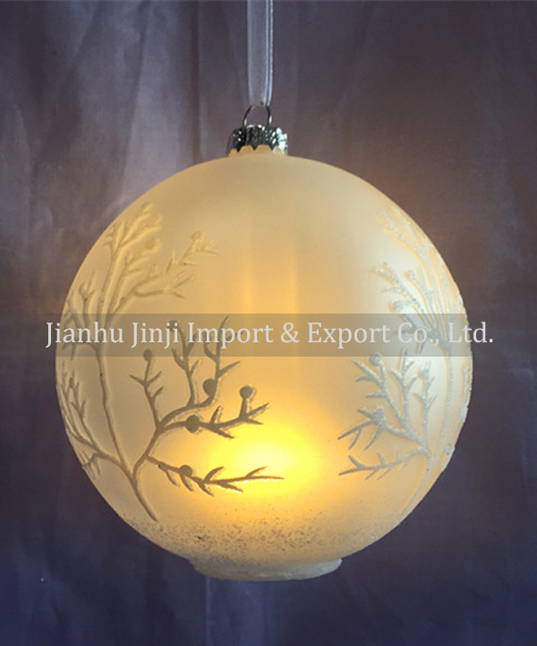 Glass ball with led light