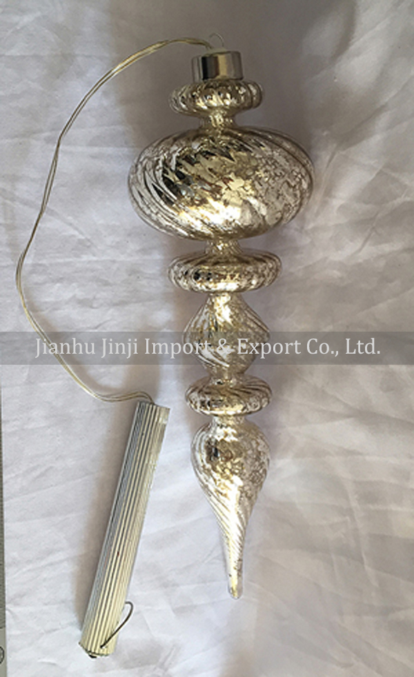 Glass decoration with led light