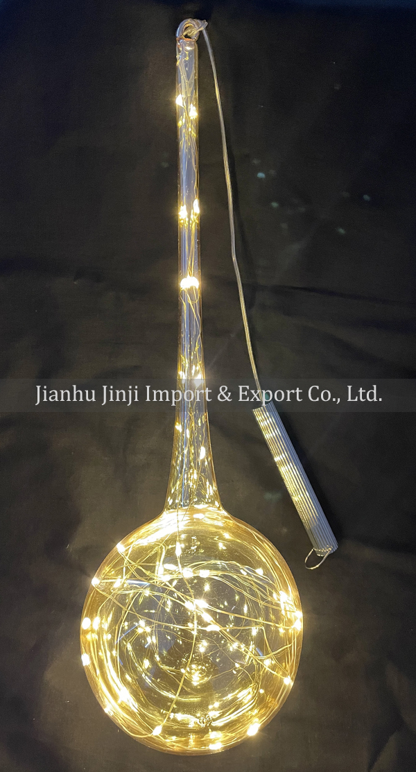 Glass decoration with led light