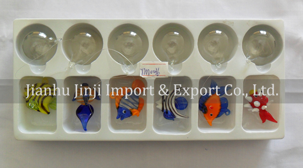 Glass bubble animal in fish tank