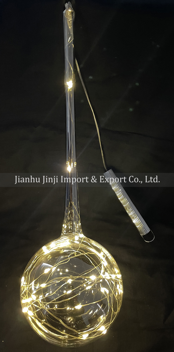 Glass decoration with led light
