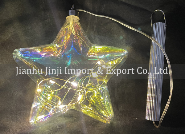 Glass decoration with led light