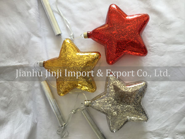 Glass decoration with led light