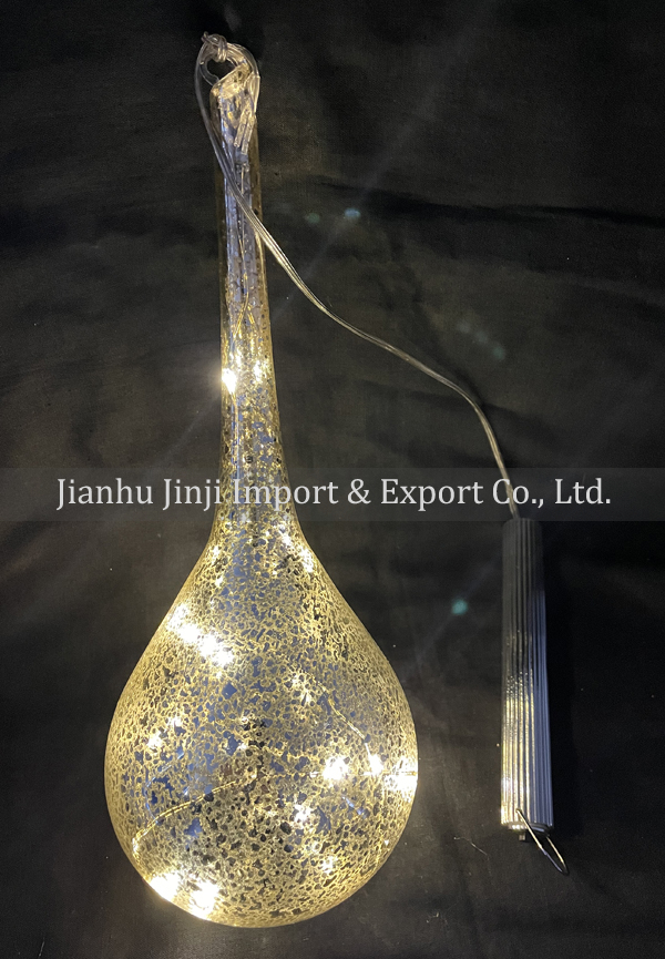 Glass decoration with led light