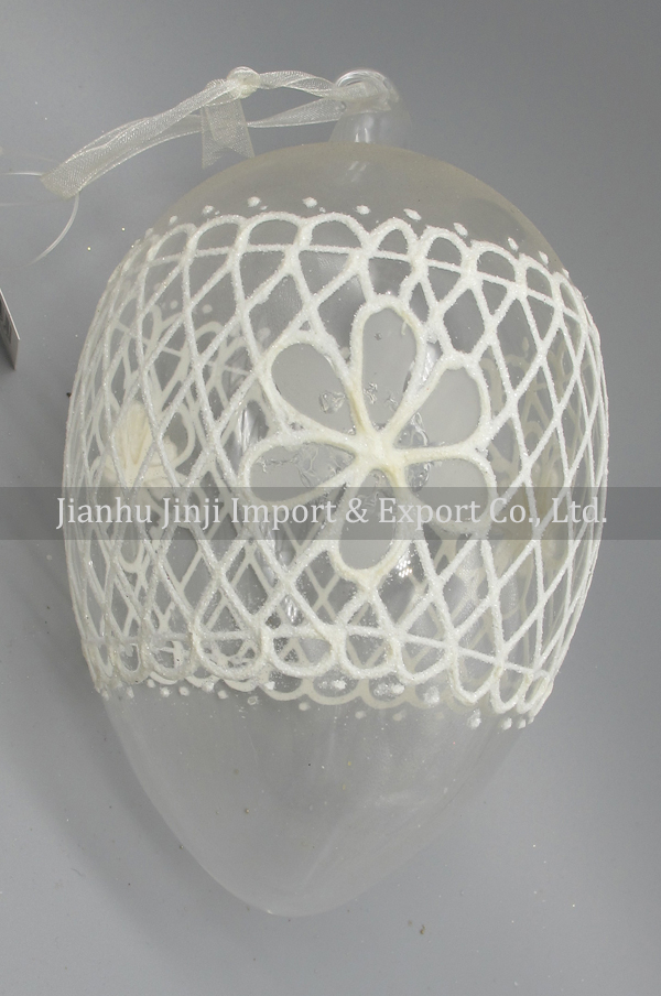 Glass easter egg with colour paint