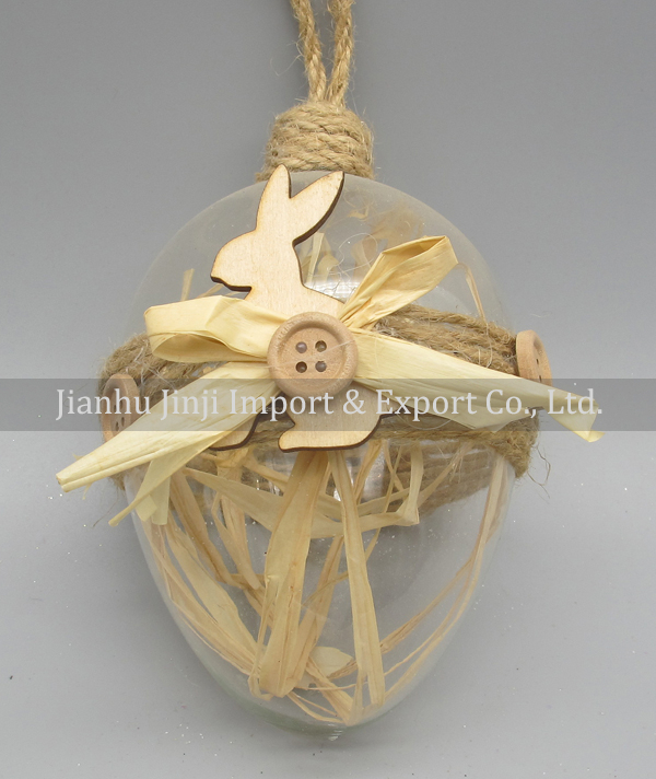 Glass easter egg with colour paint