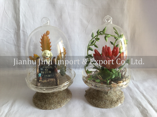 Glass artificial plant