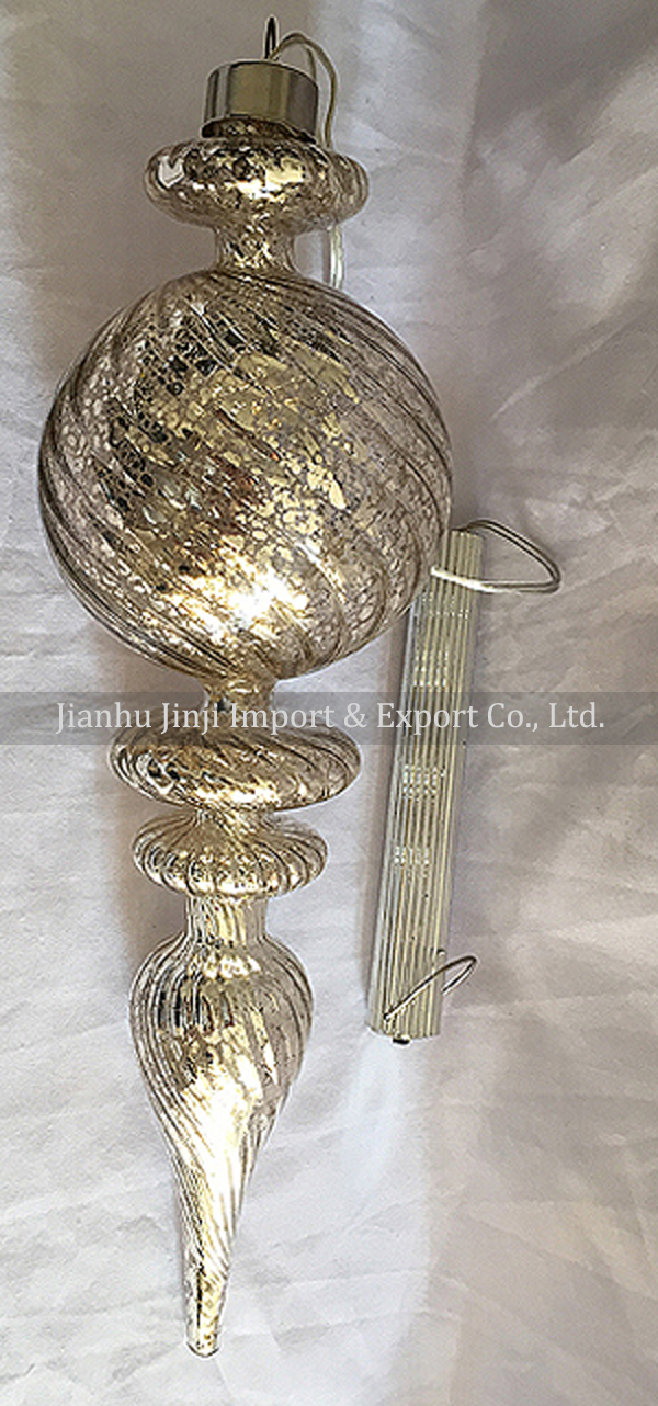 Glass decoration with led light