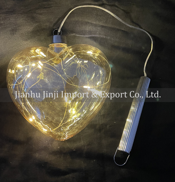 Glass decoration with led light