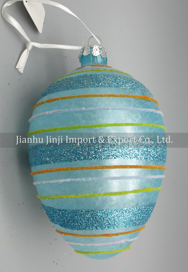 Glass easter egg with colour paint