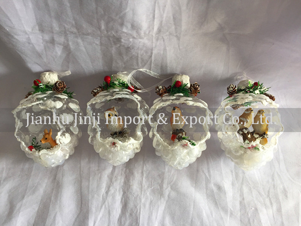 Christmas glass pendent