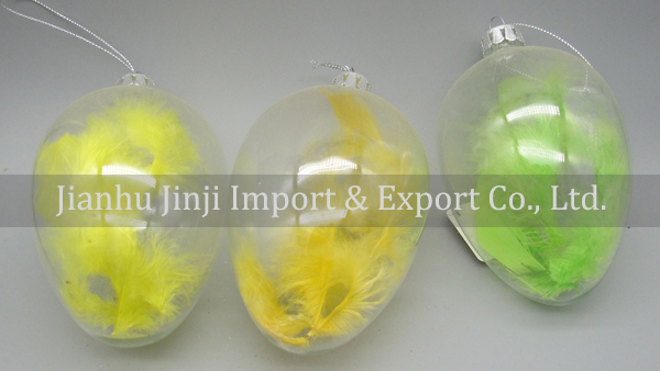 Glass easter egg with colour paint