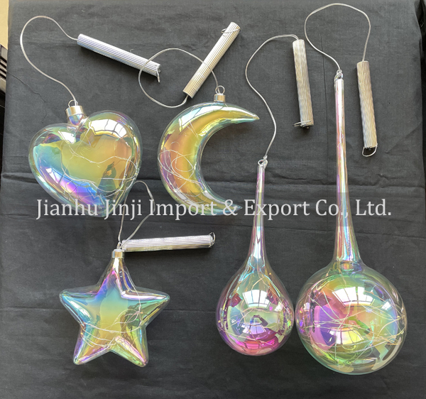 Glass decoration with led light