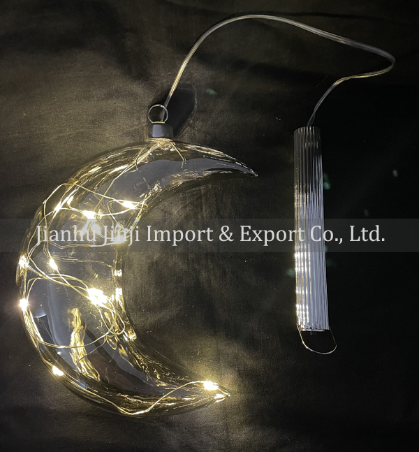 Glass decoration with led light