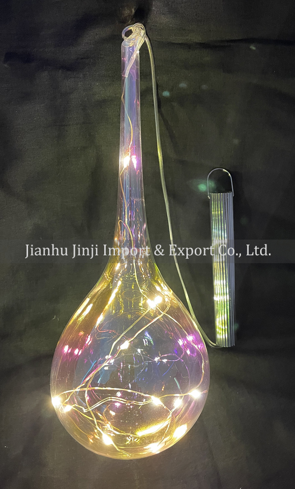 Glass decoration with led light