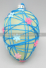 Glass easter egg with colour paint