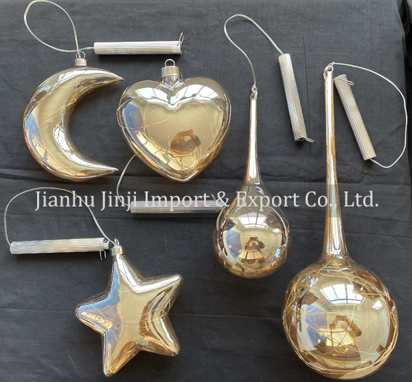 Glass decoration with led light