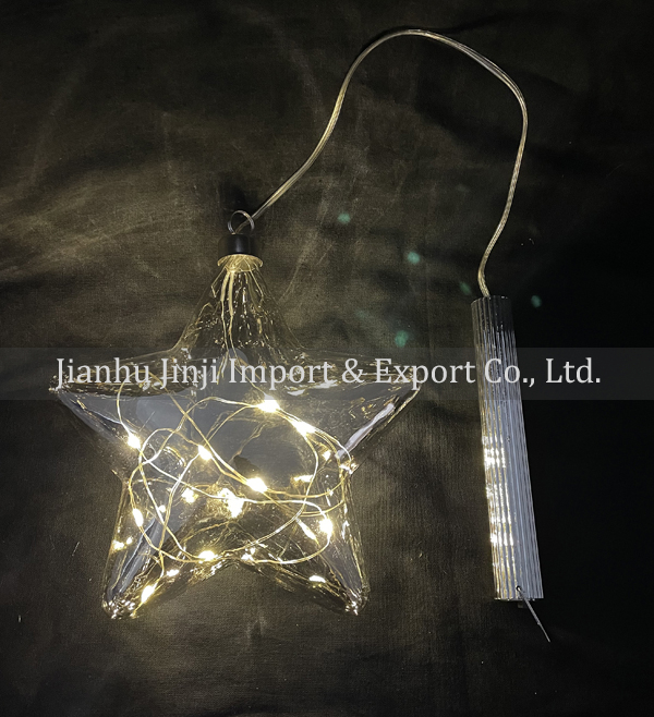 Glass decoration with led light