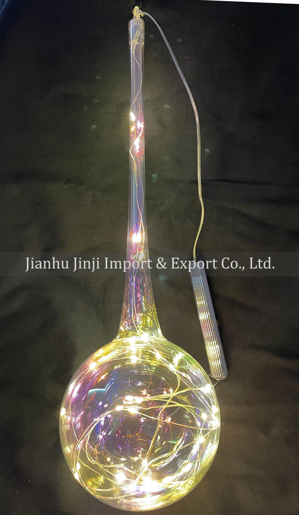 Glass decoration with led light