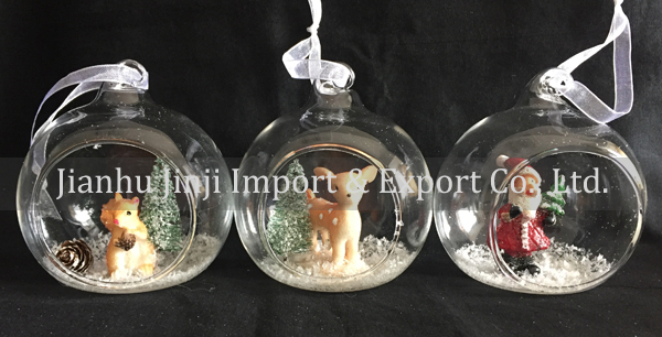 Christmas glass pendent