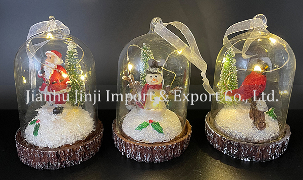 Christmas glass pendent