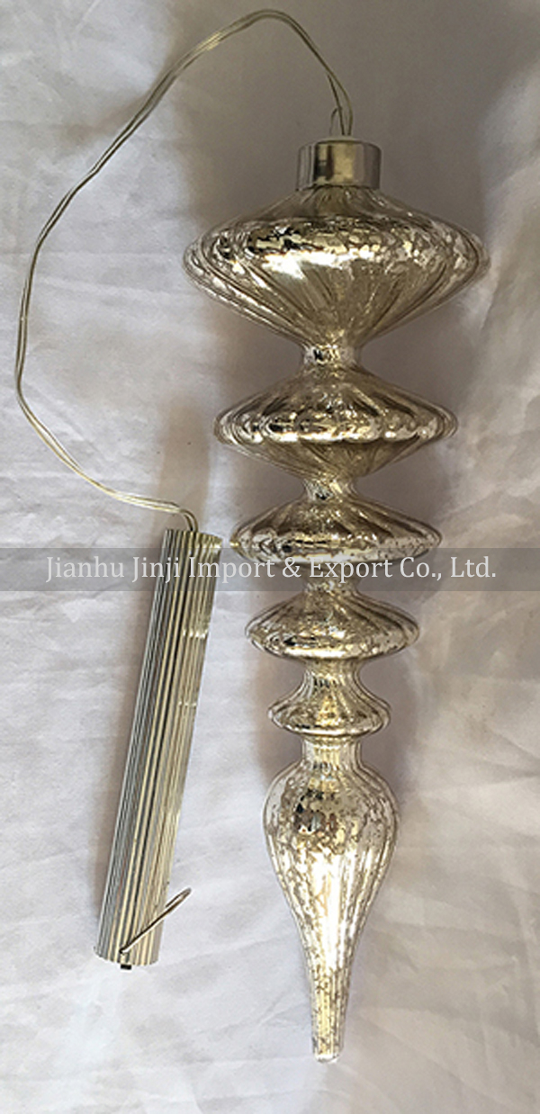 Glass decoration with led light