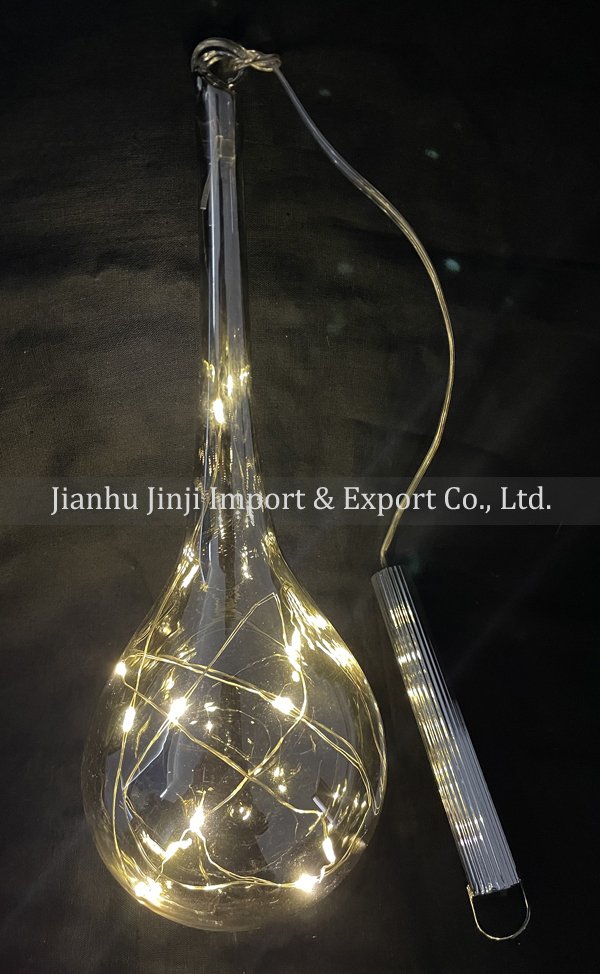 Glass decoration with led light