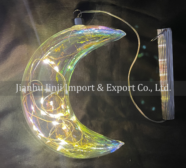 Glass decoration with led light