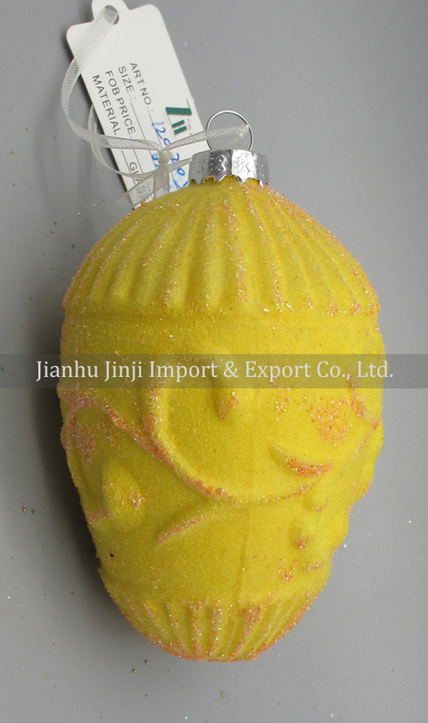 Glass easter egg with colour paint