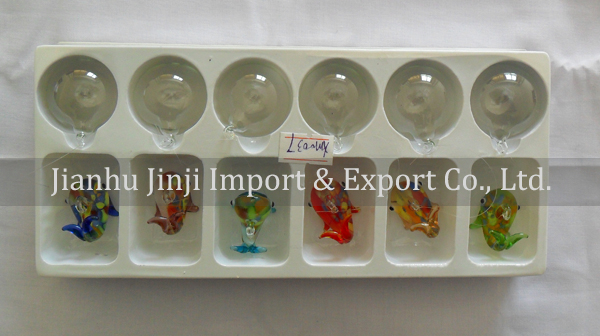 Glass bubble animal in fish tank