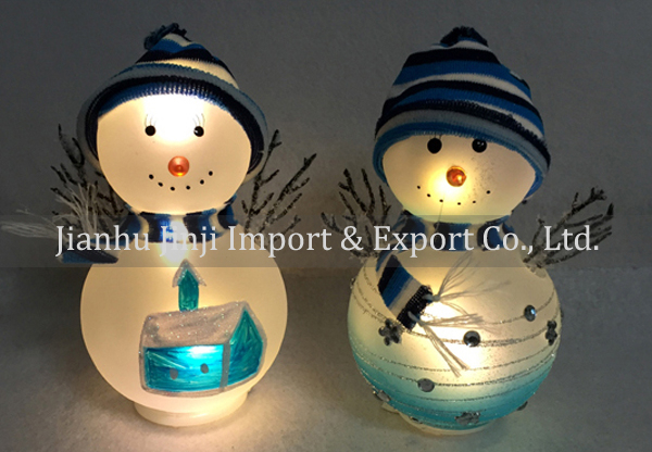Christmas glass snowman