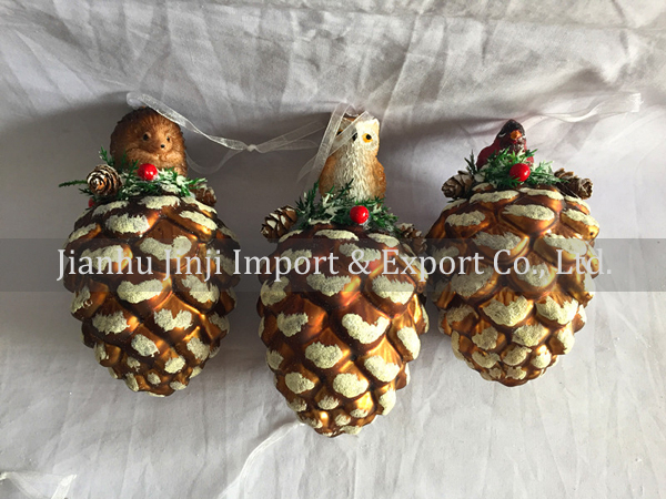 Christmas glass pendent