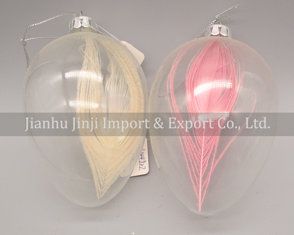 Glass easter egg with colour paint