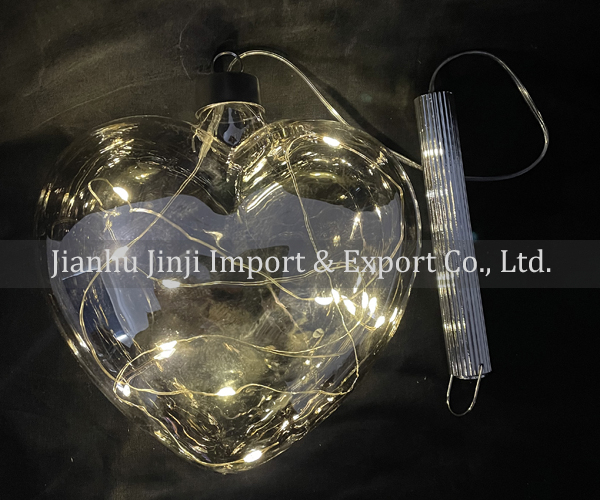 Glass decoration with led light