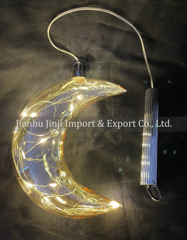 Glass decoration with led light