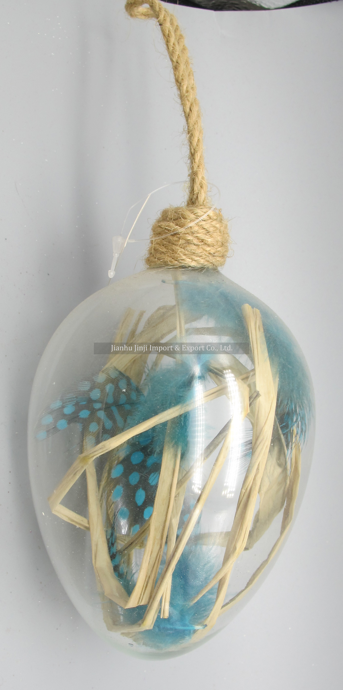 Glass easter egg with colour paint